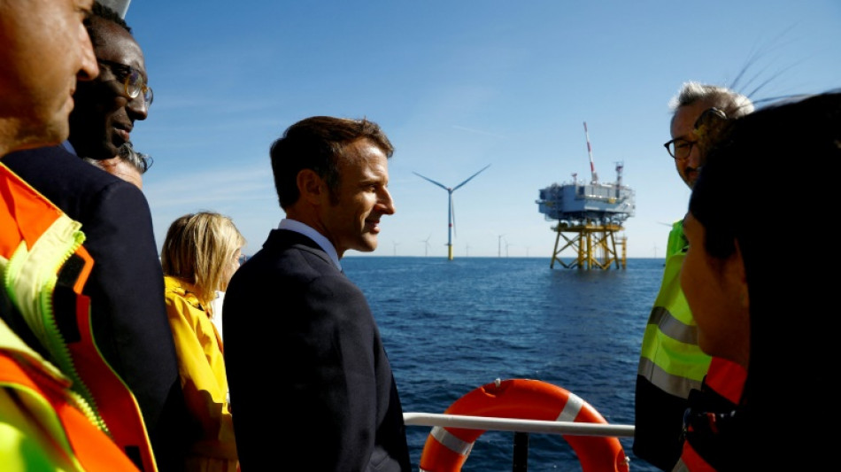 Macron er&ouml;ffnet Frankreichs ersten Windpark vor der K&uuml;ste bei Saint-Nazaire