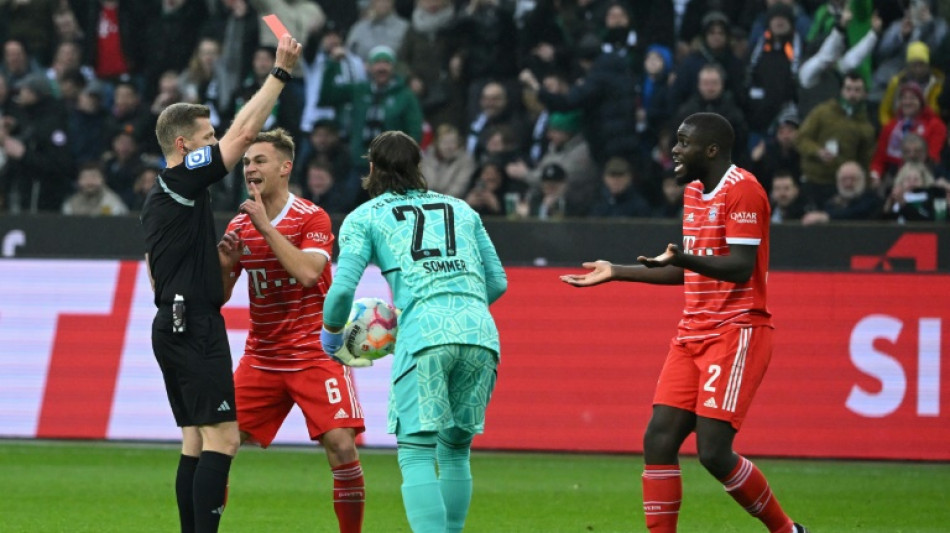 Gladbach down 10-man Bayern after Upamecano red card