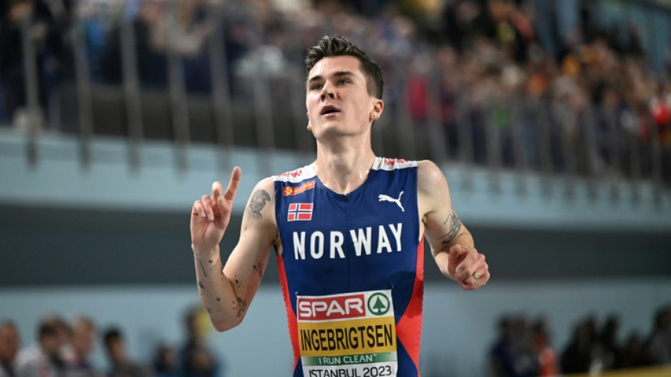 Ingebrigtsen completes 1500m/3,000m double at European Indoors